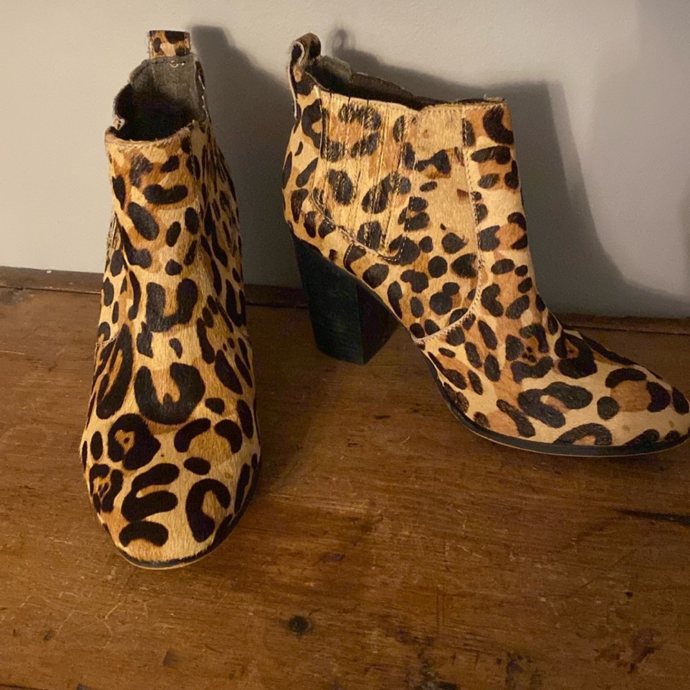 Cheetah Print Ankle Boots